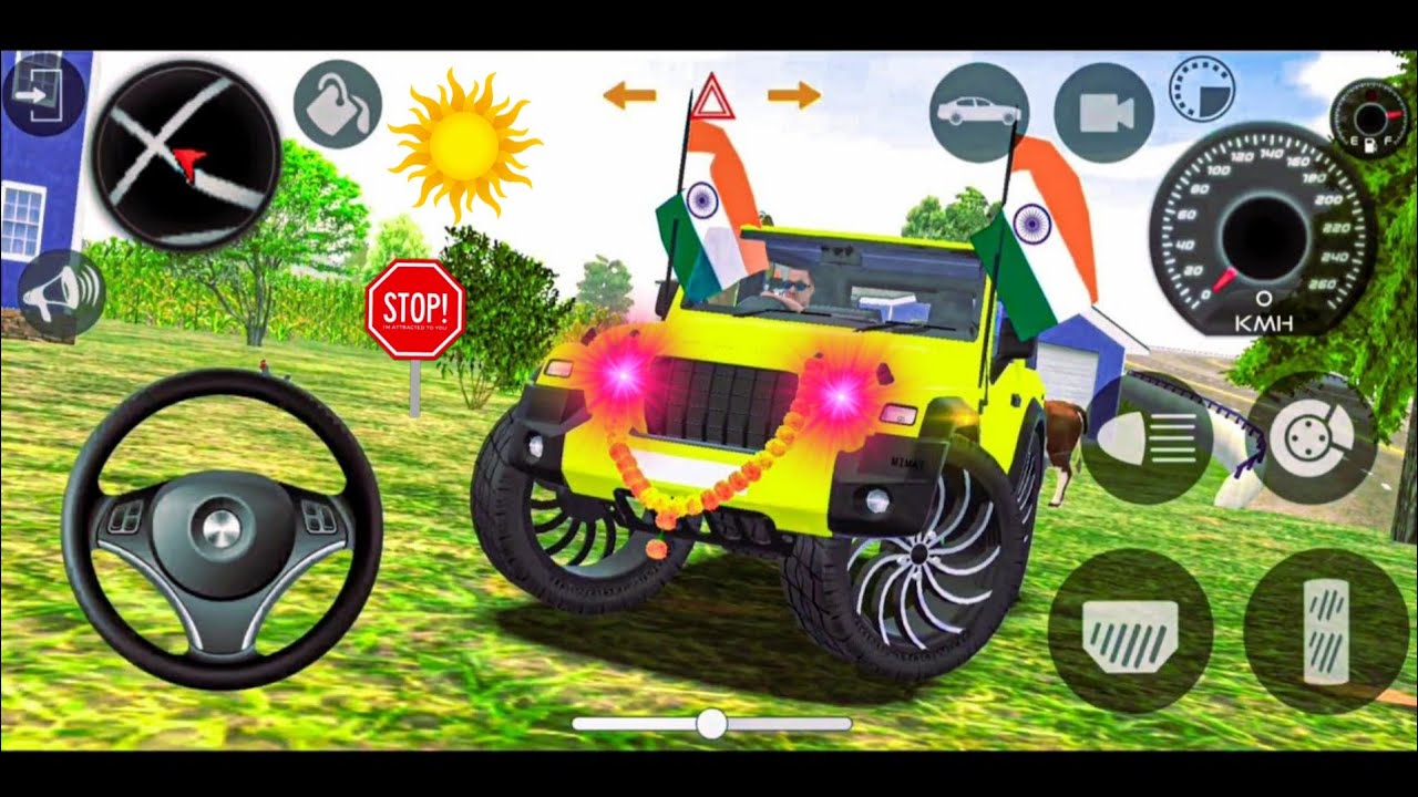 Dollar (Song) Shidu Mosewala Modified Mahindra White Thar Indian Cars Simulator 3D Gameplay Part-99