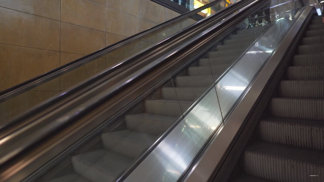 Germany, Berlin, Alexanderplatz S-Bahn station, 3X escalator