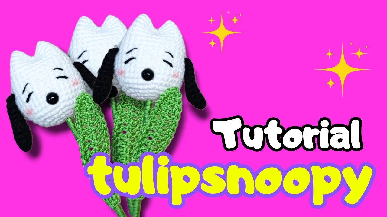 COMO TEJER SNOOPY TULIPAN  #tutorial 