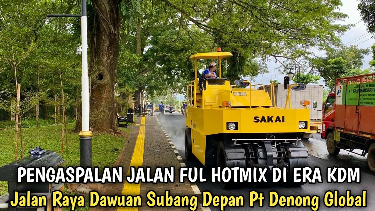 Pengaspalan Jalan Ful Hotmix Diera KDM Jln. Raya Dawuan Subang Depan Pt. Denong Global