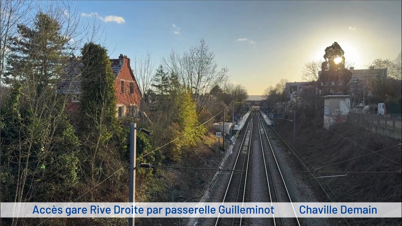 Projet d'accès gare Chaville Rive Droite passerelle Guilleminot