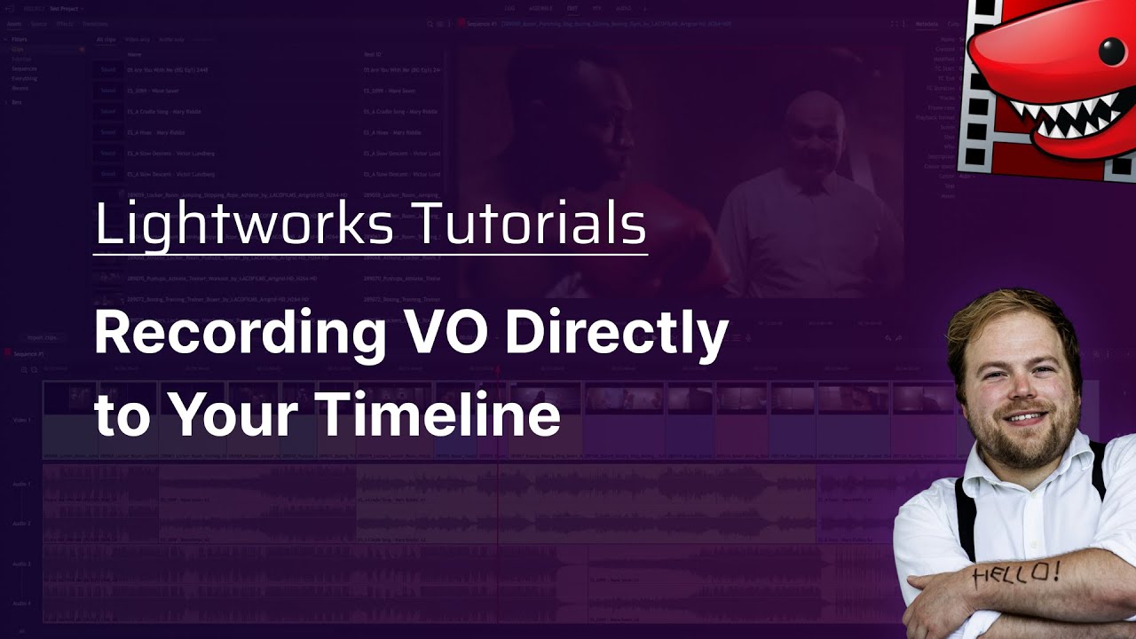 Recording VO Directly to Your Timeline! A Lightworks Tutorial