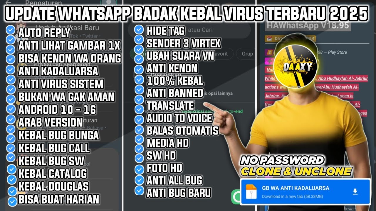💎[WA BADAK immune 2025 🔥] clone & Unclone whatsapp Vip Anti Virtex