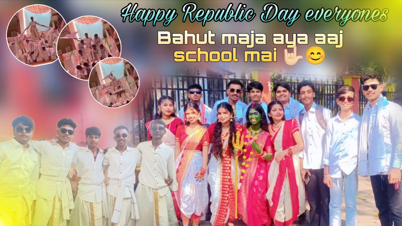 Happy Republic day everyones🥳Bahut maja ayaa aaj school pee 😍 republic day dance