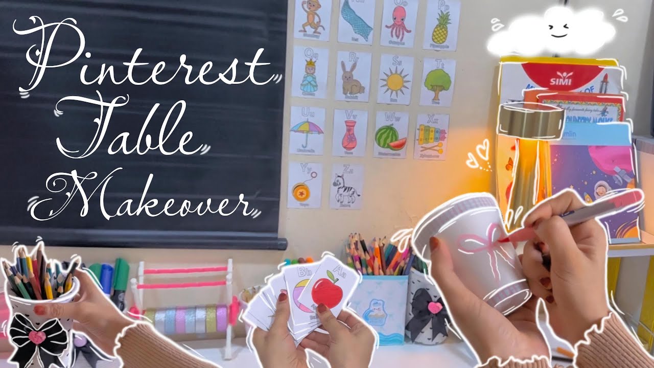 Transform Your Workspace with a Pinterest-Inspired Table Makeover ✨🎨 | #DIY & #Creative Ideas!