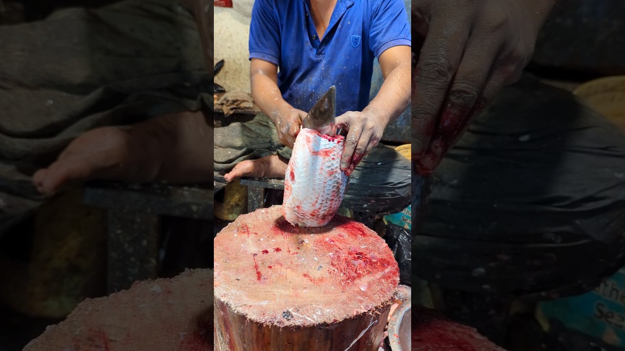 Amazing Rohu Fish Cutting Skills In Bangladesh Fish Market By Expert Cutter #shorts