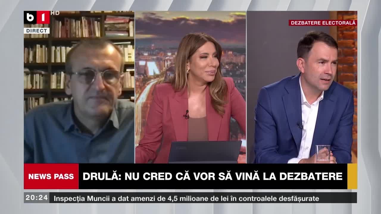 NEWS PASS. EXCLUSIV. DRULĂ, ÎN PLATOUL B1TV: N.DAN M-A ÎNTREBAT DACĂ AVEM DEZBATERE. P1/3