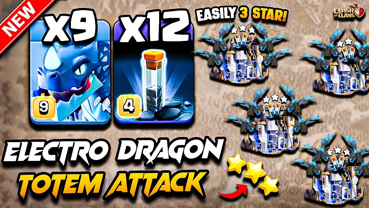 Th18 ELECTRO DRAGON Attack With TOTEM | Best TH18 Attack Strategy With Electro Dragon (Town Hall 18)