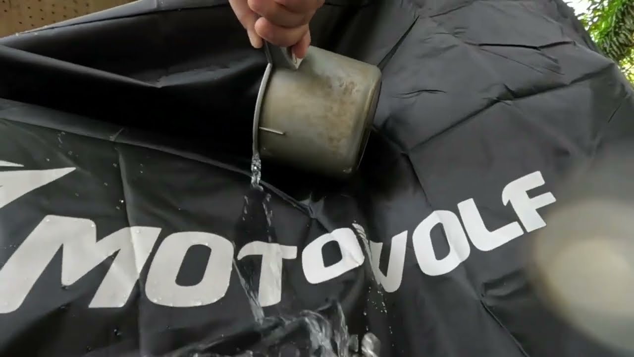 Motowolf motorcycle cover waterproof testing