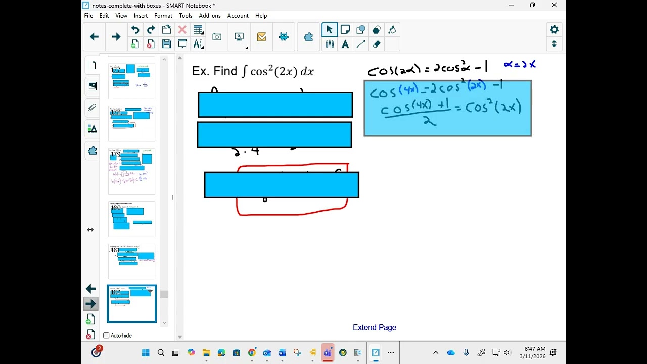 42AP Advanced Integration Techniques   Trig Identities