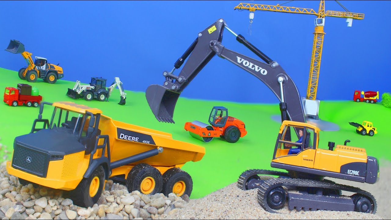 Bagger, Lastwagen, Spielzeugautos, Truck & Kran Baustelle f&uuml;r Kinder | SIKU Toys Spielwaren deutsch
