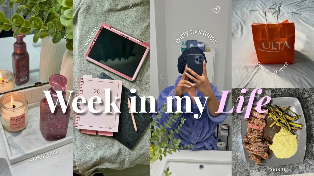 WEEKLY VLOG!🎀 work week in my life, 5am days, morning routine, gym, new skin care & more!