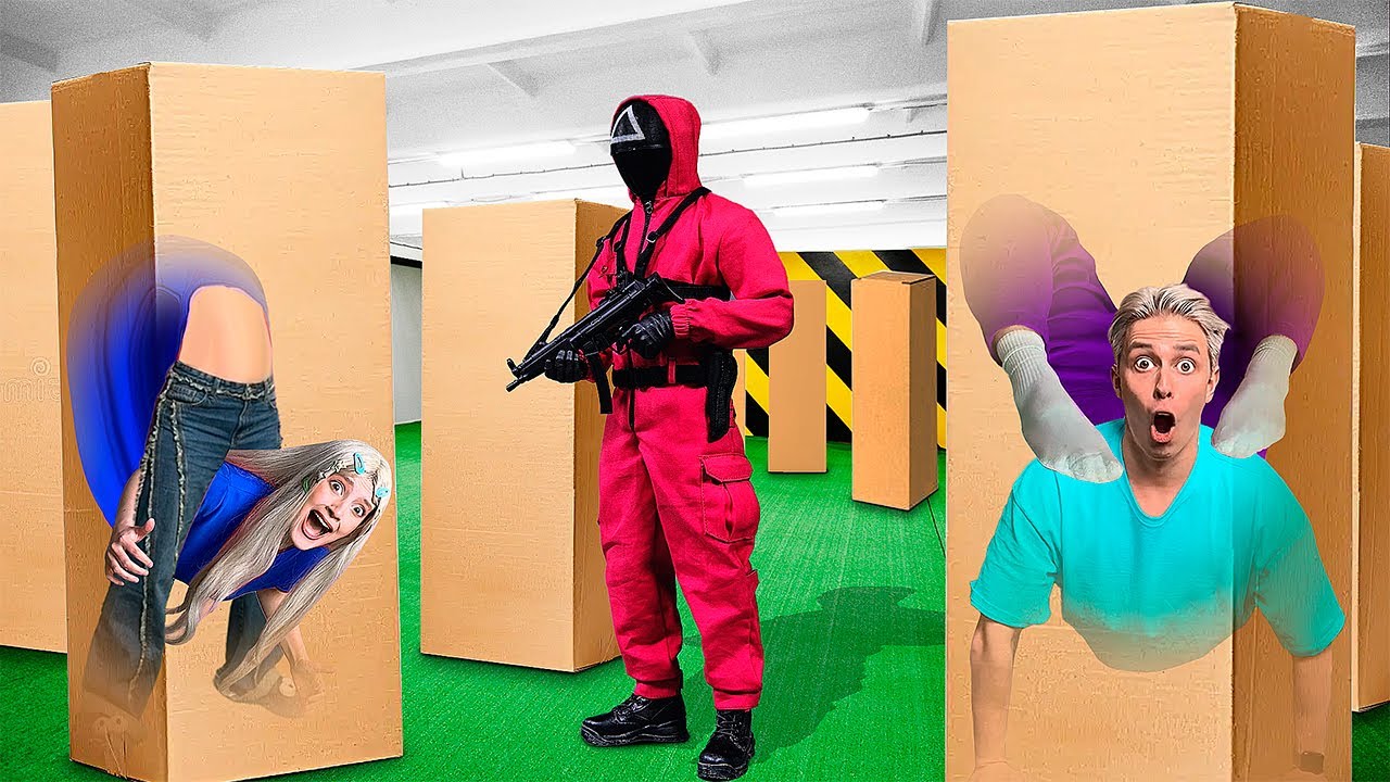 ПРЯТКИ В КОРОБКАХ от МОНСТРОВ ЧЕЛЛЕНДЖ!