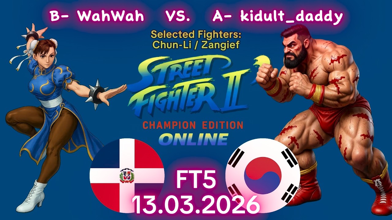 WahWah VS. kidult_daddy - ONLINE MATCH! - Street Fighter II' Champion Edition - FT5 - 13.03.2026