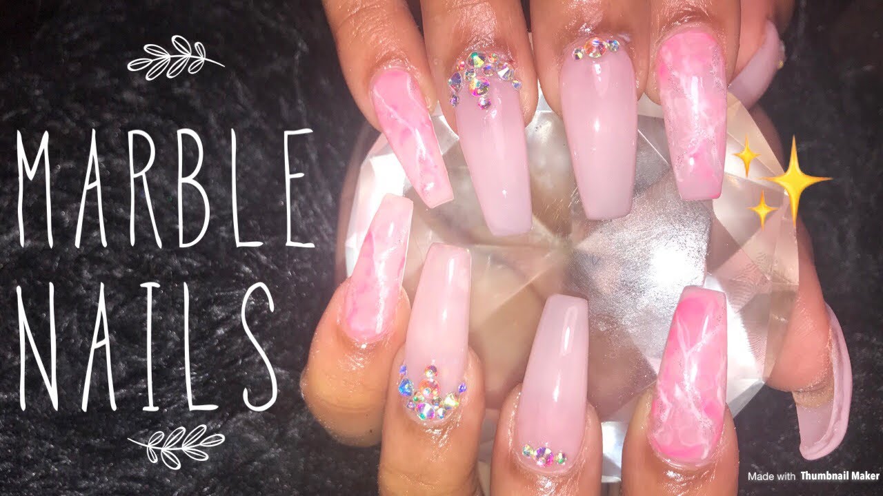 Acrylic Nails Tutorial | Marble Nails