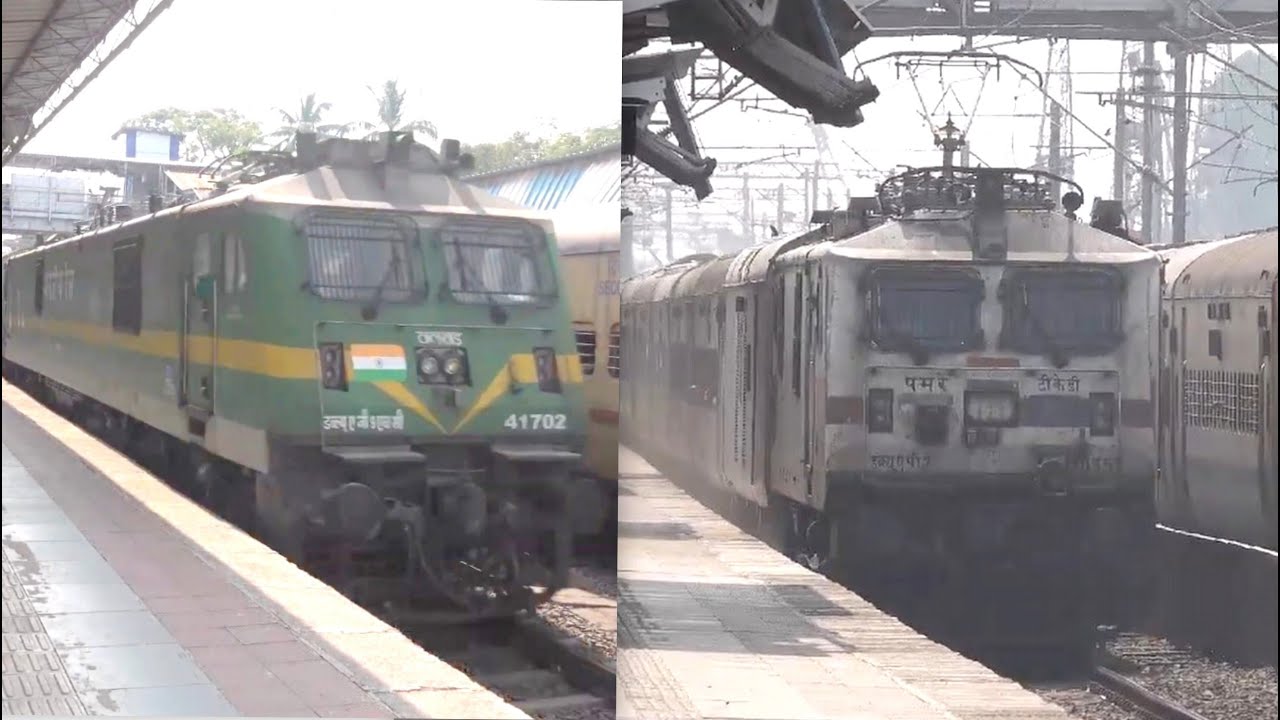Enjoy Madly Honking Overtakes By Superfast Swaraj Express & Shakurbasti AC Special Train At Boisar !