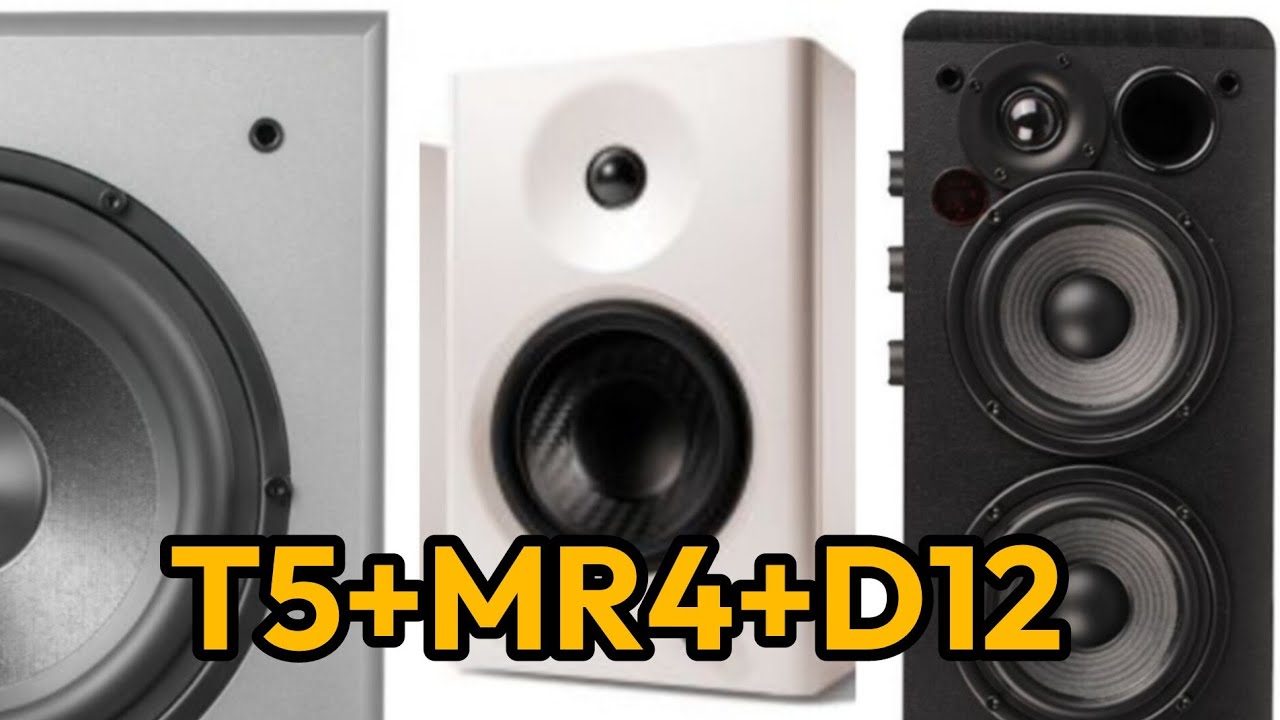 EDIFIER T5+D12+MR4 vídeo de teste simples.