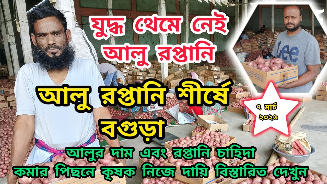 ৭ মার্চ ২০২৬ইং বগুড়া আলু রপ্তানির শীর্ষে | আলুর দাম বারছে রপ্তানি থেমে নেই #আলু_রপ্তানি২০২৬  #আলু 