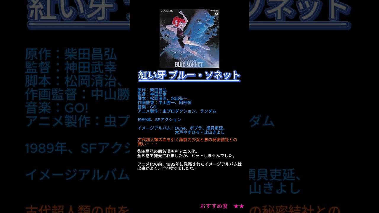 もっと映画見まい！「紅い牙 ブルー・ソネット」