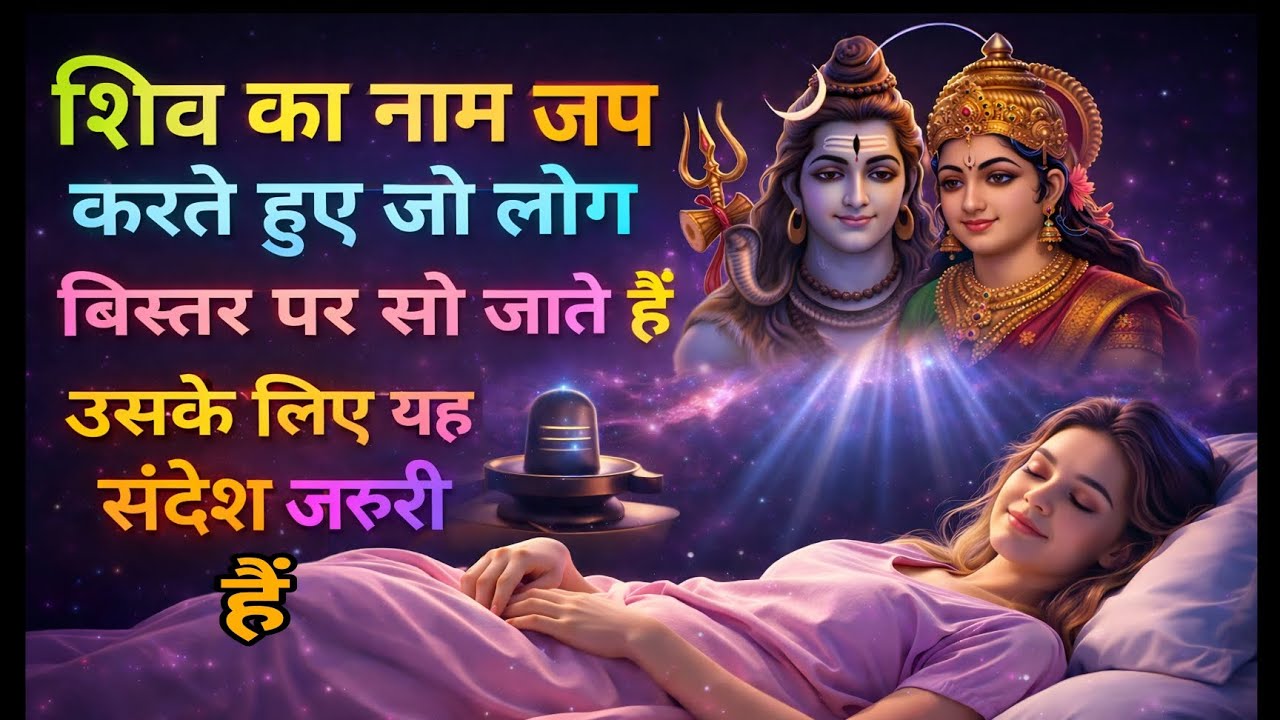 शिव का नाम जप करते हुए जो लोग बिस्तर पर सो जाते हैं उसके लिए यह संदेश #shiv #god #facts #bhakti 