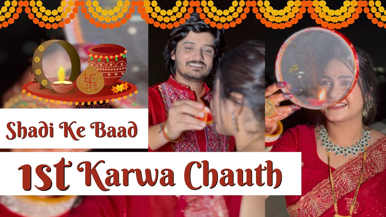 Shadi Ke Baad First Karwa Chauth 🥰 #pjdivya #vlog