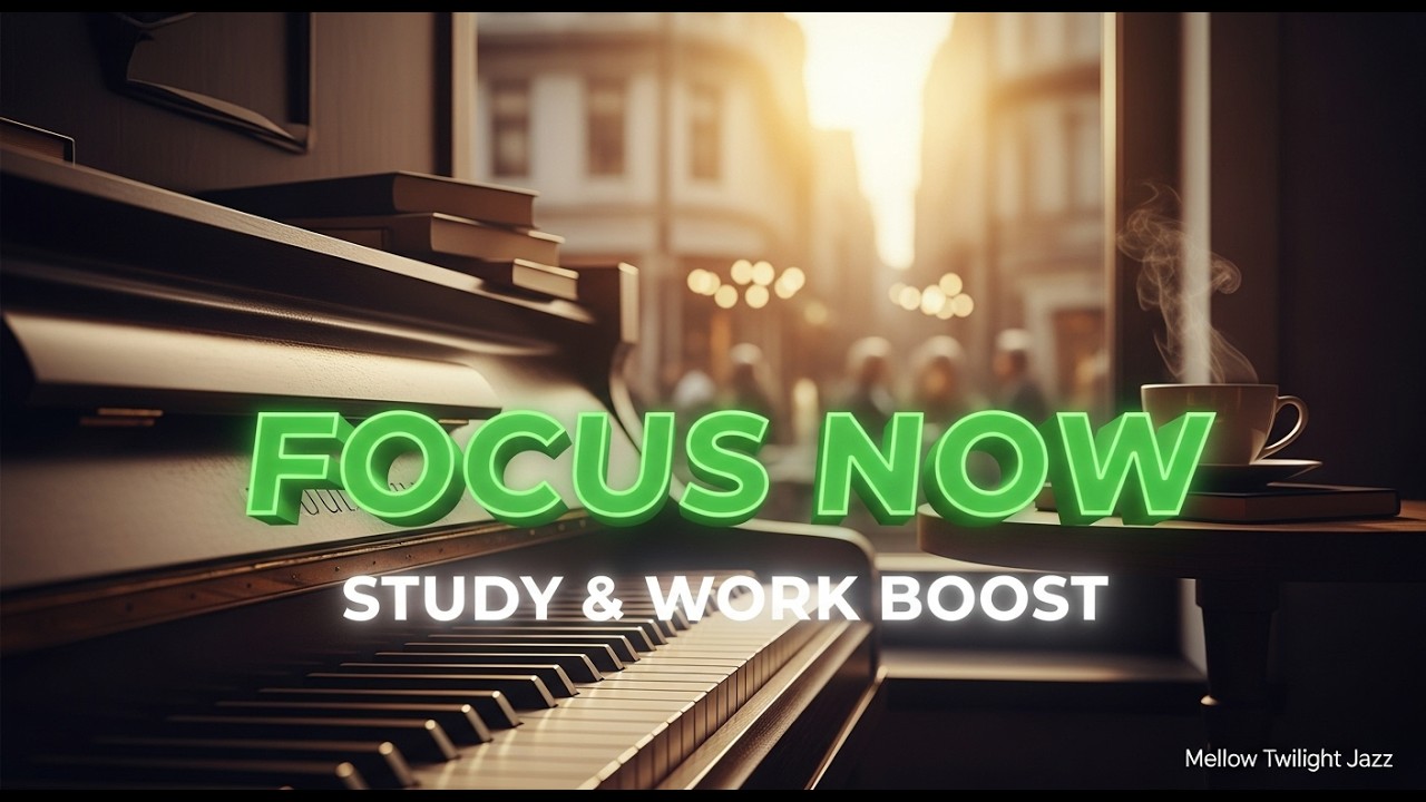 Smooth Jazz Piano Spring Cafe Study Music 🎧 Enhance Focus & Productivity  2 Hrs 4K