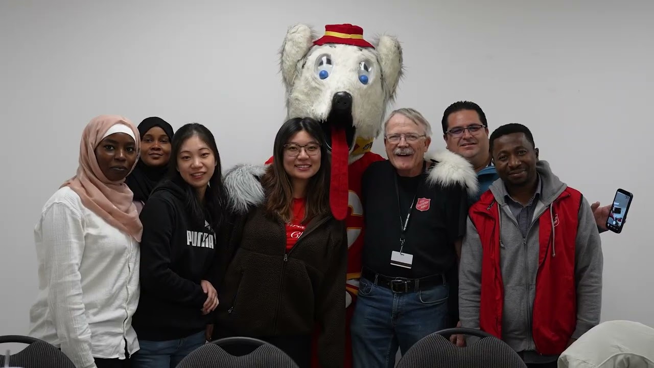 The Salvation Army hosts the Calgary Flames at our Forest Lawn Community Resource Centre