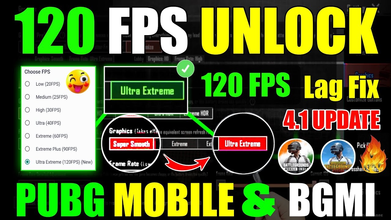 4.1 Update 100% Working Method Super Smooth + 120 Fps Unlock 🤩 unlock 120 fps pubg mobile 4.1