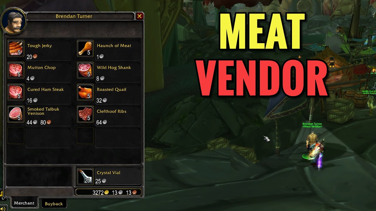 Shattrath Meat Vendor Location (Hunter Pet Food) (WoW TBC)