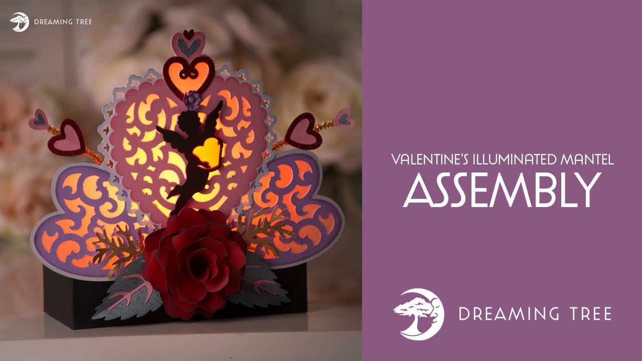 SVG File - Valentine&rsquo;s Illuminated Mantel - Assembly Tutorial (For Cricut, Silhouette, and ScanNCut)