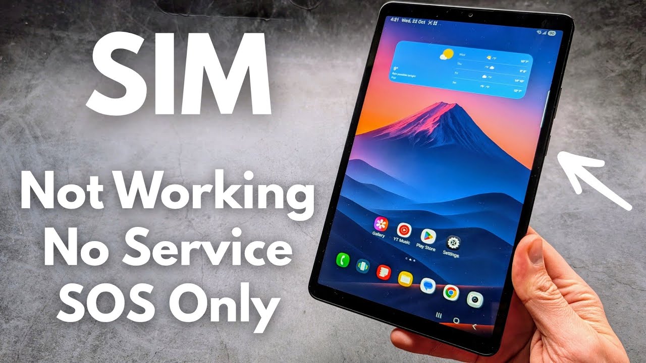 ИСПРАВЛЕНО - Любой планшет SAMSUNG - SIM-карта не работает, нет связи, только экстренные вызовы, ...