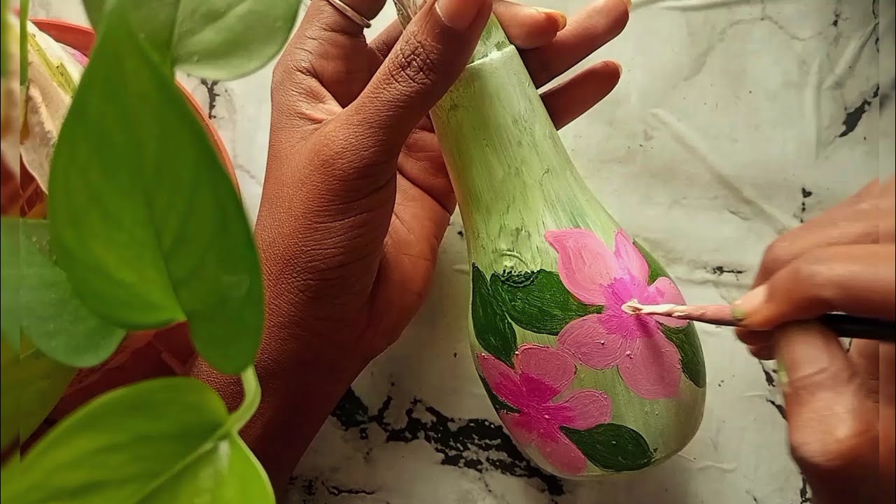 Floral bottle art 