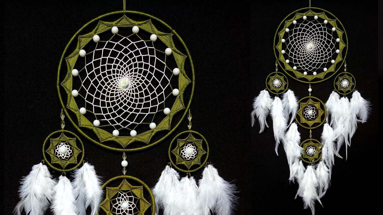 WOW !!! Very Easy And Elegant || How to Make Wall Hanging || Nylon Thread Dream Catcher