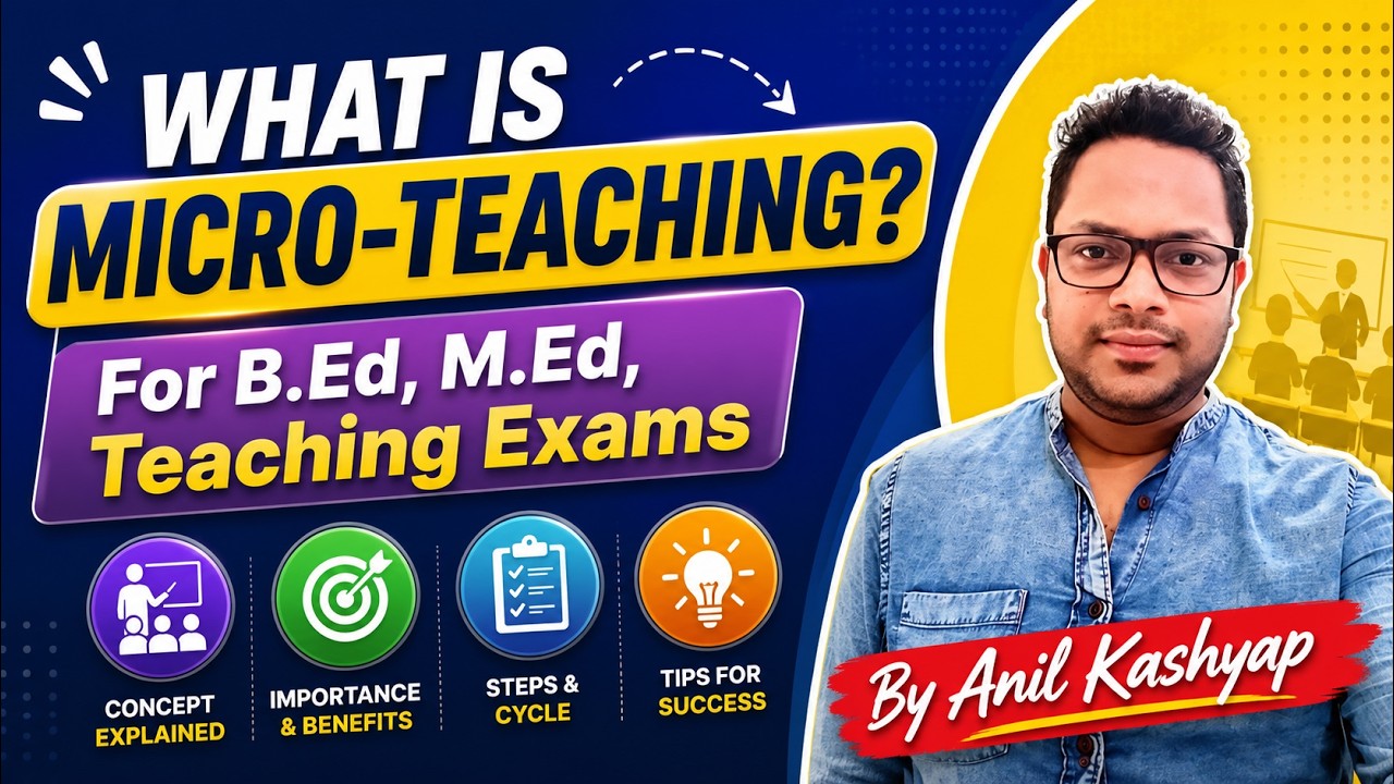 What is Microteaching for B.Ed |For B.Ed, M.Ed, Teaching Exams| By Educationphile