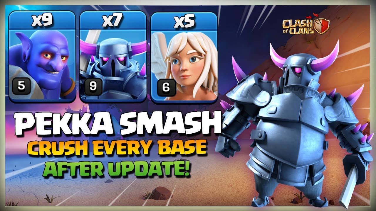 TH13 Pekka Smash Attack Strategy is Unstoppable | Th13 Pekka Smash W/Wo Bat Spell Attack Strategy