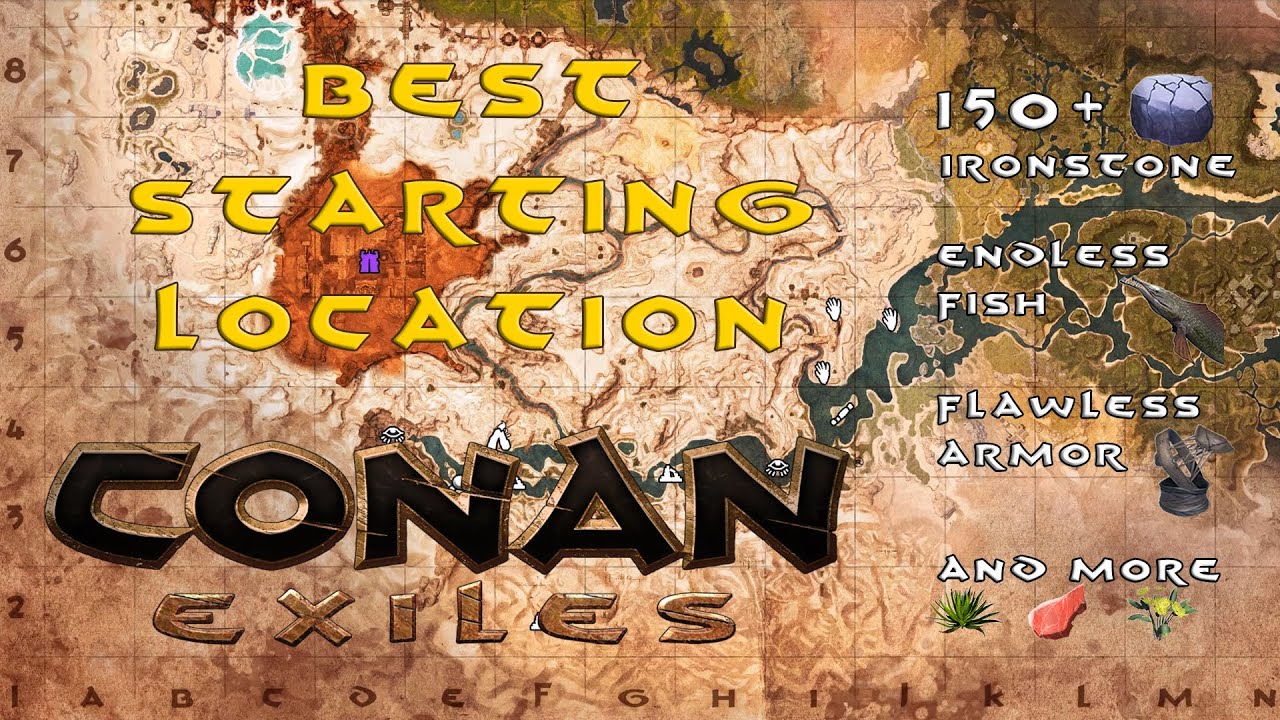 Conan Exiles The best location for your first base - 150+ Ironstone, Flawless Armor & More!