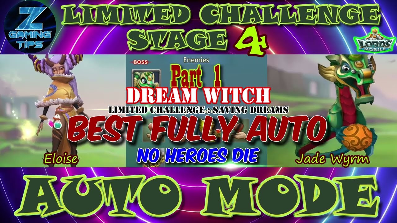 Dream Witch🧙‍♀️ Limited Challenge Stage 4 | Saving Dreams Stage 4 (2 Best Fully Auto Teams) Part 1