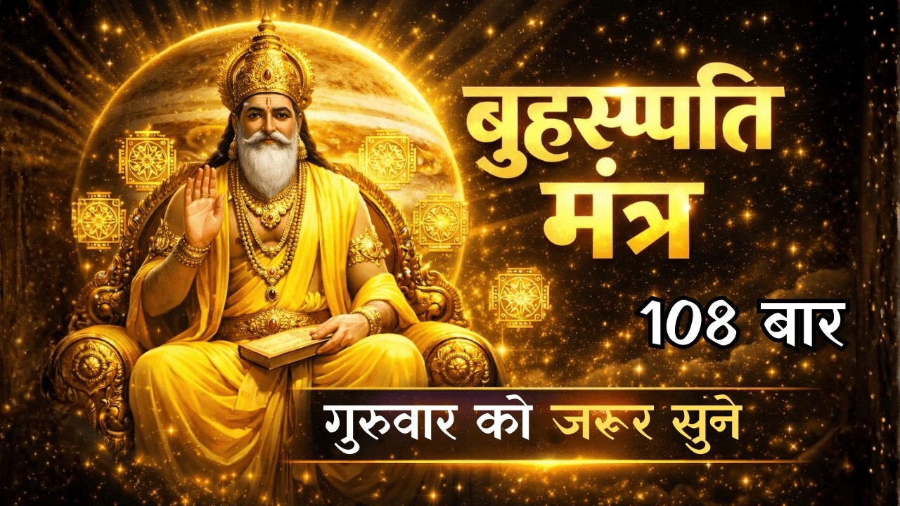 आज का पवित्र गुरुवार | बृहस्पति देव का चमत्कारी मंत्र | सुनते ही भाग्य जागृत होगा | #gurumantra