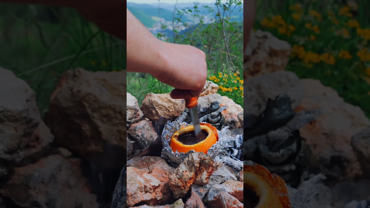 Cheese-Stuffed Tomahawk Steak Over Open Fire