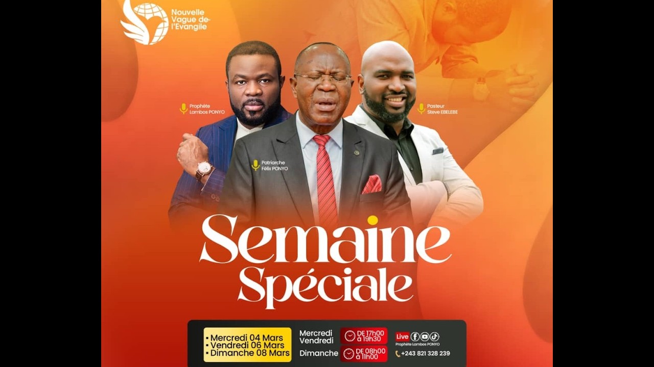 🛑BIENVENU(E) A NOTRE CULTE D'INTERCESSION PROPHÉTIQUE 📘 🎤Orateur : Patriarche Félix PONYO
