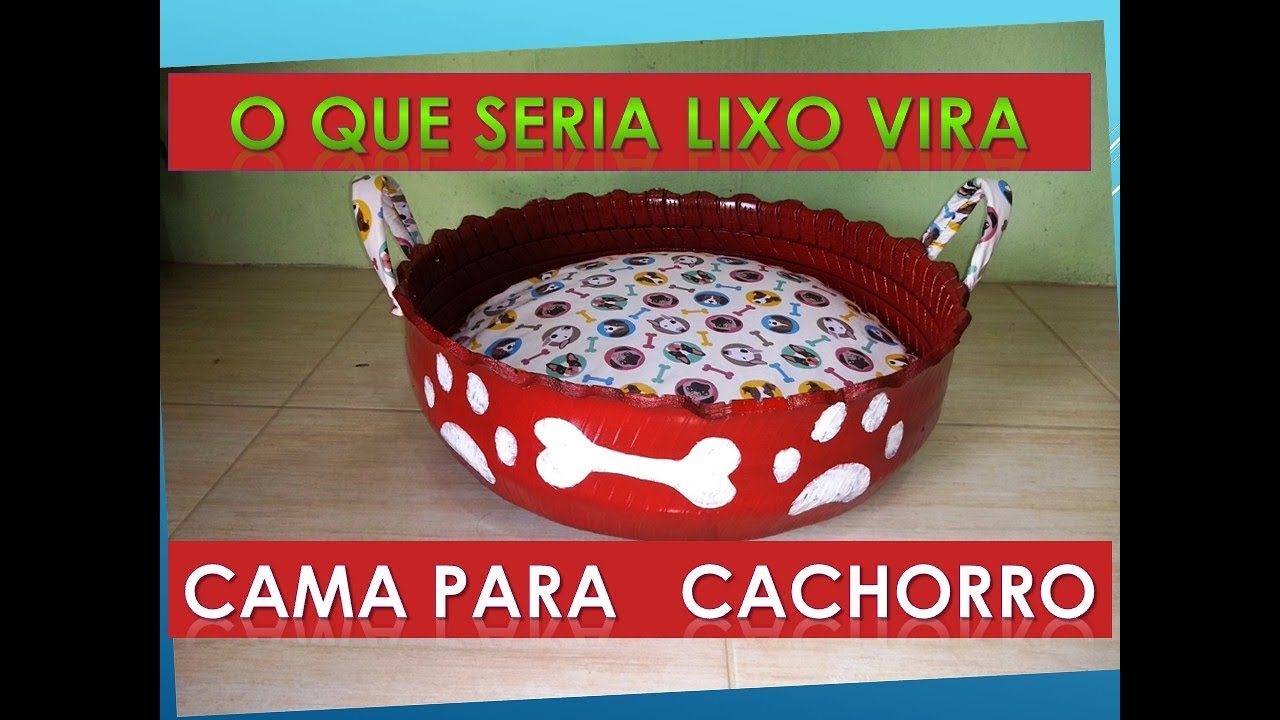 CAMA PARA CACHORRO COM PNEU RECICLADO