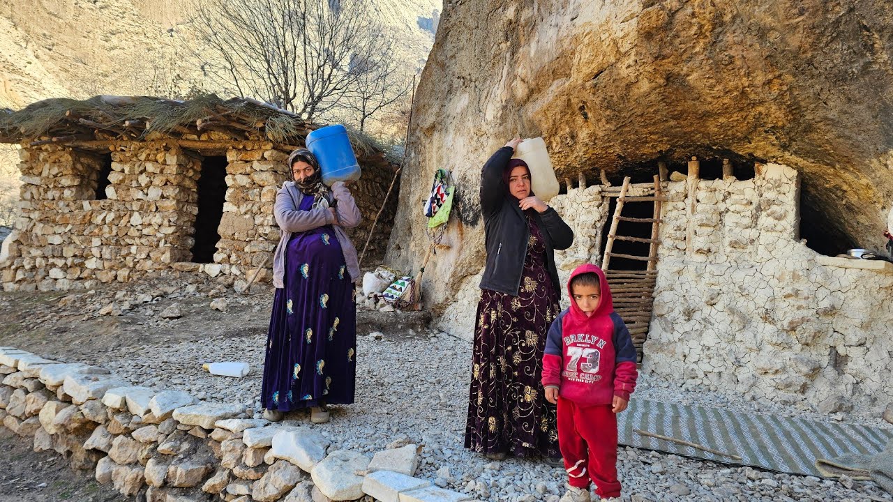 NOMAD LIFE: A Day with Iran's Mountain People | Traditional Breakfast & River Water 🏔️