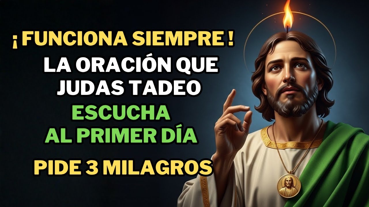 ¡Funciona SIEMPRE! La Oración URGENTE que San Judas Tadeo ESCUCHA AL PRIMER DÍA | Pide 3 Milagros.