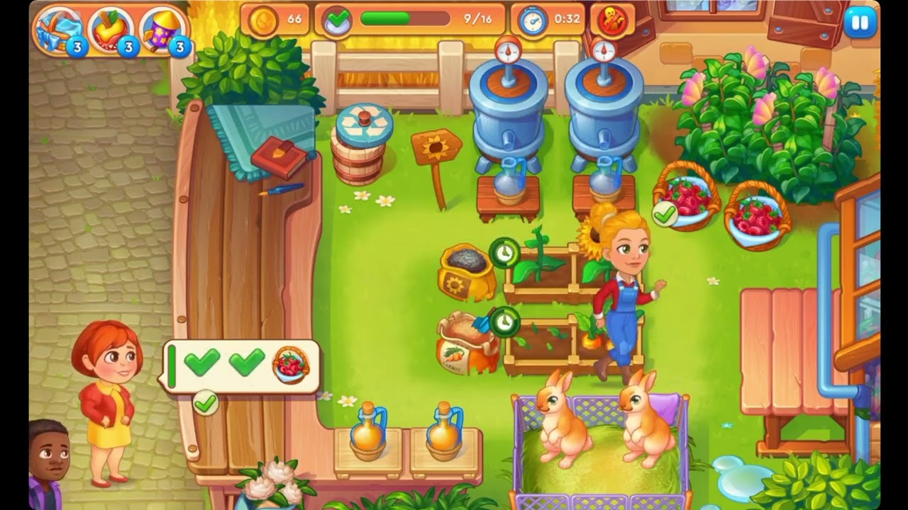 Farming Fever Cooking Games - Level 50 🍎🌻🫐 - No Boosters - FULL STORY - CaroGamesNL