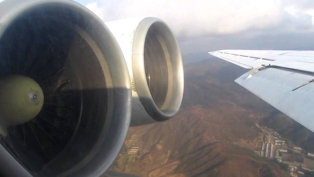Air Koryo IL-62M P-881 Approach & Landing into Pyongyang, North Korea - Window View