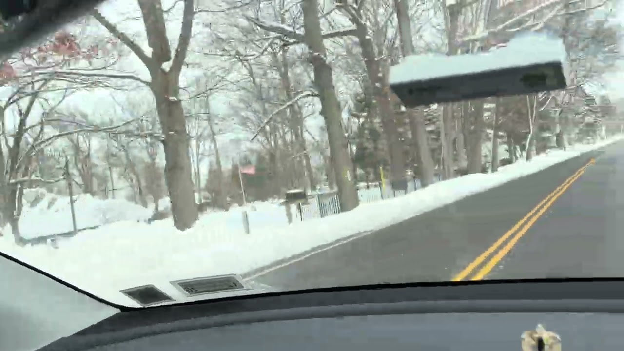 Ontario Lake Drive in blistering cold