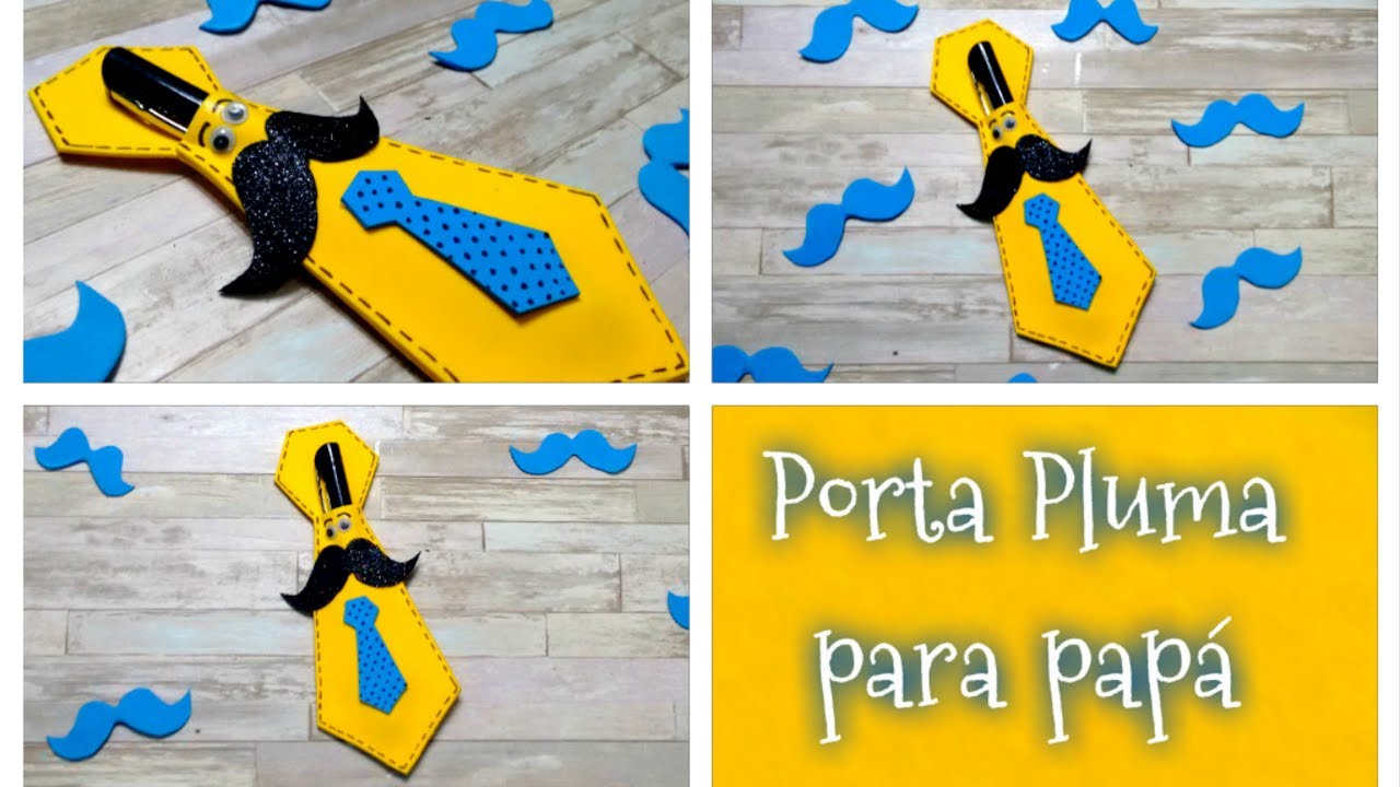 DIY // Porta pluma o lapicero en forma de corbata para regalar el día del padre