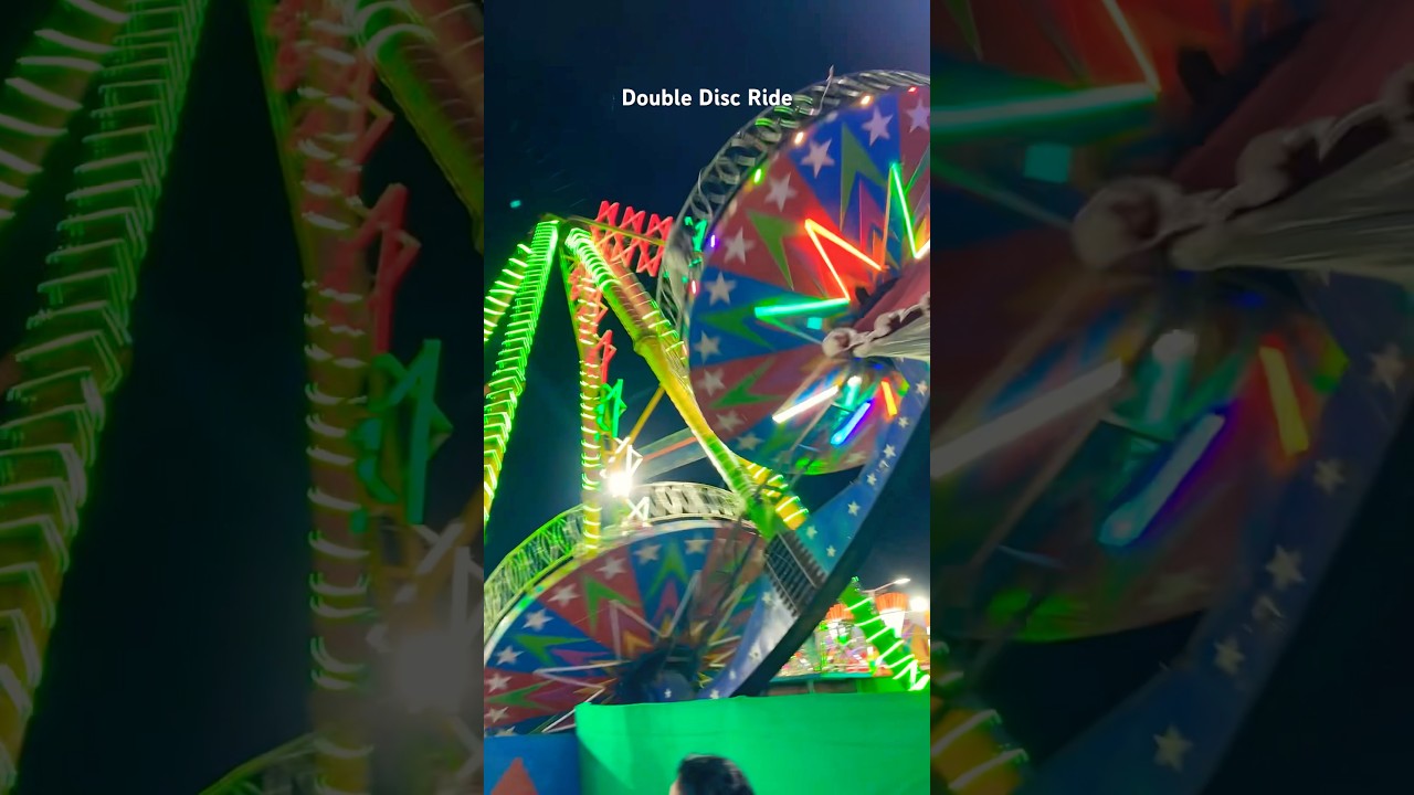 Double Disc Ride 😱 Disneyland Mela in Raipur 😍 Most Dangerous Ride 🎡 #ride #mela #viral #enjoy