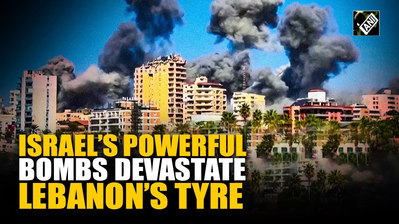 Israel’s powerful bombs wreak havoc in Lebanon's ancient port city of Tyre, thick smoke fills sky