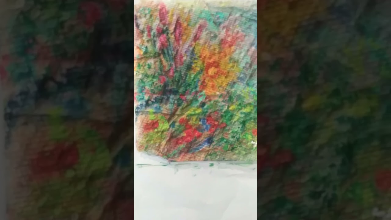 Wildflower Sunset painted on a paper towel by Award Winning Artist Kendall F. Kessler